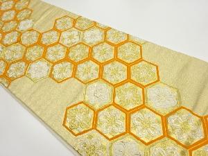 佐賀錦亀甲に花菱模様織出し袋帯